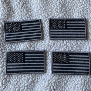 Subdued American flag patches